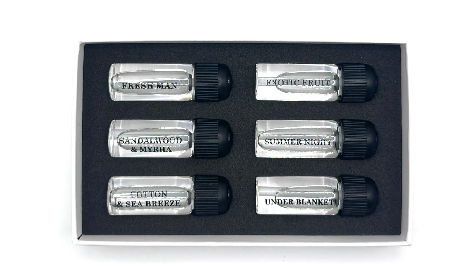 Náplně do difuzéru do auta MINIgo ScenticS 6x5ml - MIX 6 vůní