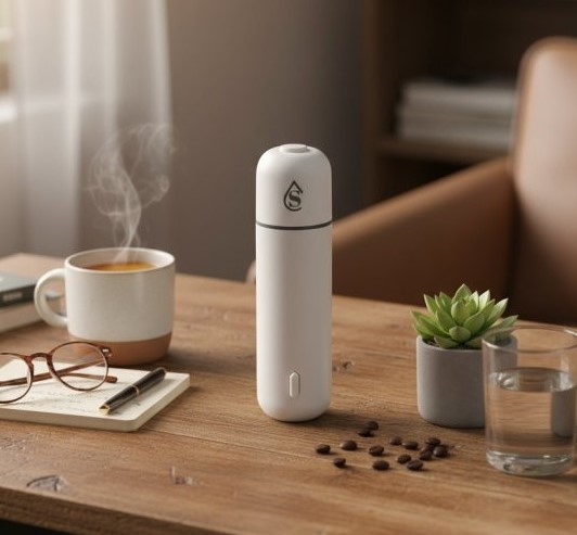 Difuzér do Auta MINIgo White + vůně do auta 6 ks