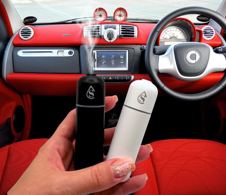 Difuzér do Auta MINIgo White + vůně do auta 6 ks